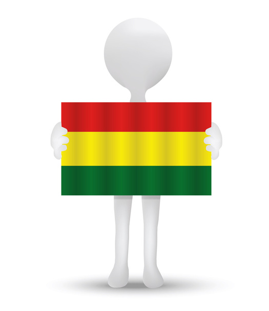 Vlajka mnohonárodní stát Bolívie - Vektor, obrázek