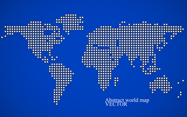 抽象的な世界地図。カラフルなピクセルの背景。ベクトルの図。Eps 10 - ベクター画像