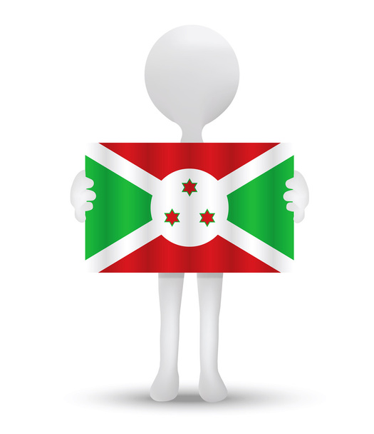 Vlajka republiky Burundi - Vektor, obrázek