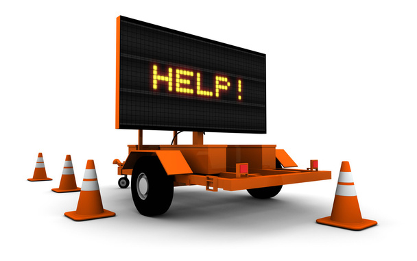 HELP ! - Message de signe de construction
 - Photo, image