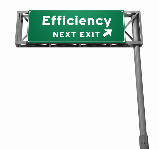 efficiëntie snelweg afrit teken - Foto, afbeelding