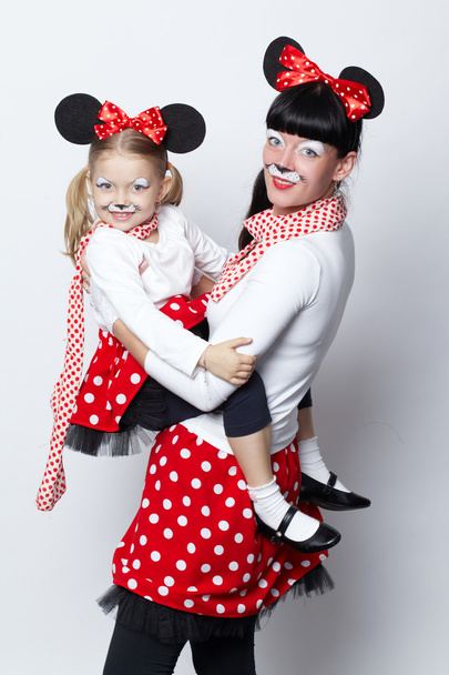two girls with mouse masks - Foto, Bild