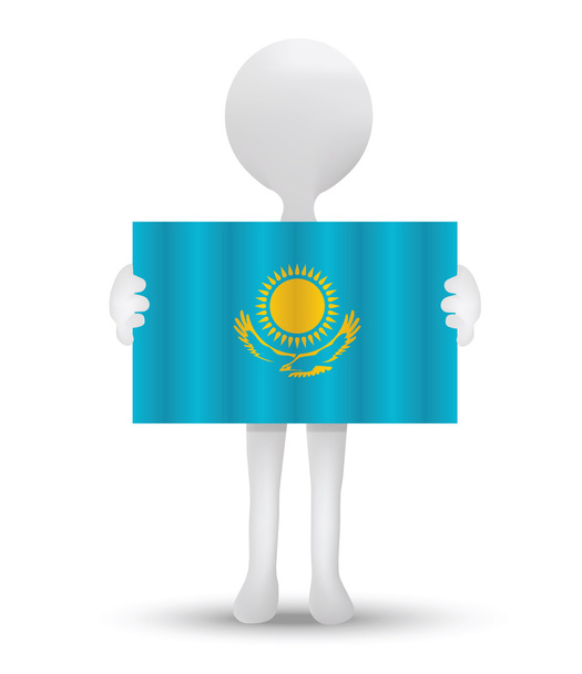 カザフスタン共和国の旗 - ベクター画像
