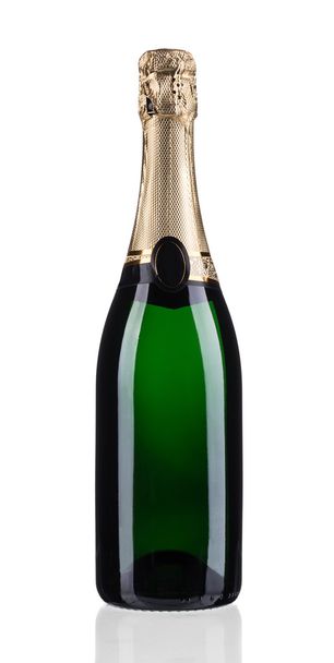 Green champagne bottle - 写真・画像