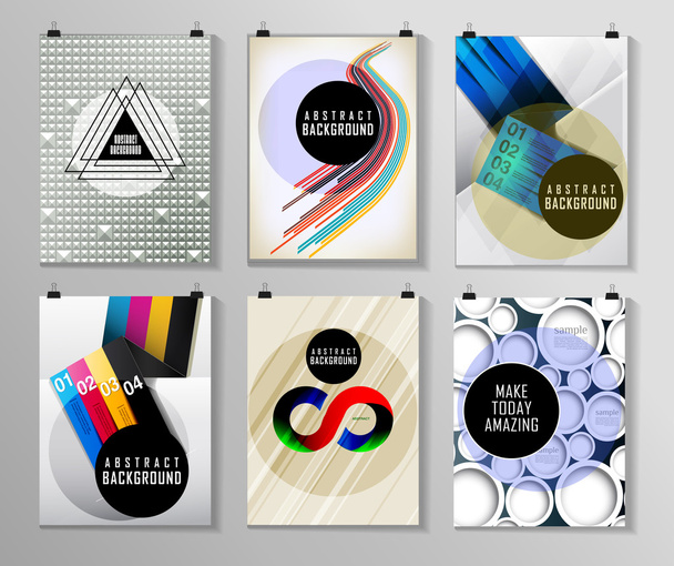 Set of poster, flyer, brochure design templates - Vettoriali, immagini