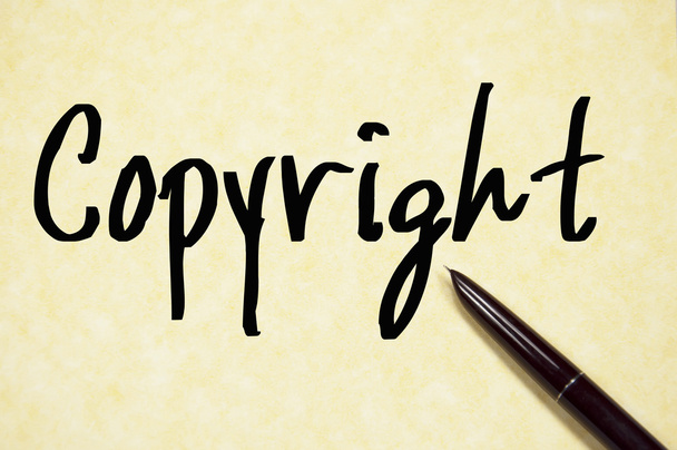 autorských práv slovo napsat na papír  - Fotografie, Obrázek