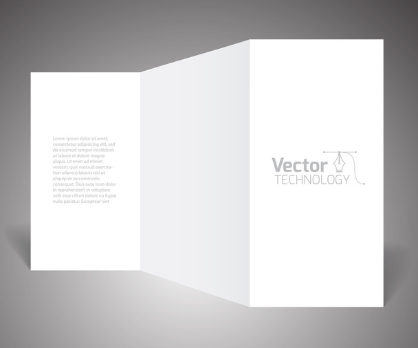Pionowy pusty broszury składane - Wektor, obraz