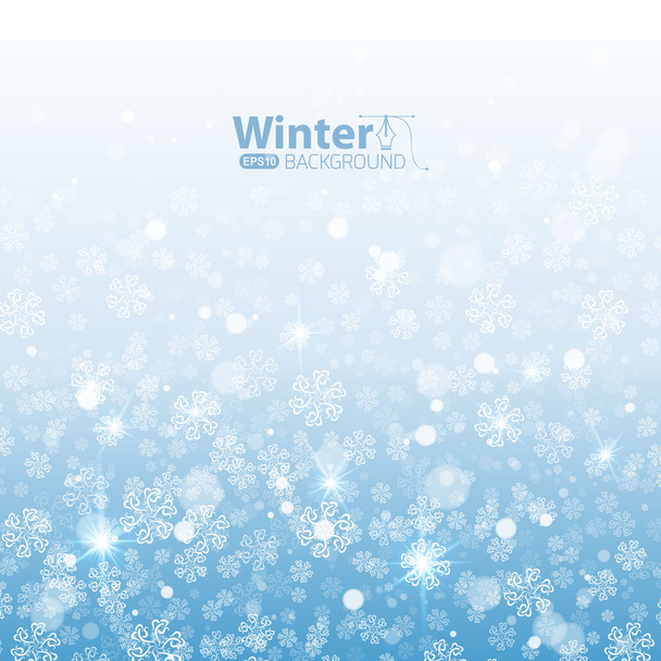 Variety of picturesque snowflakes - Vector, Image