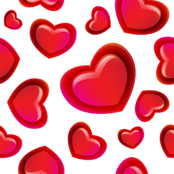 Seamless pattern with hearts - Vector, Image