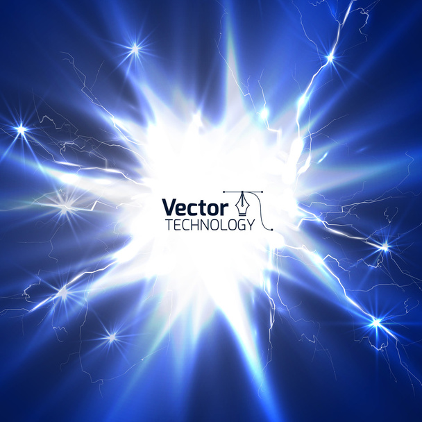 Destello de luz y chispas
 - Vector, Imagen