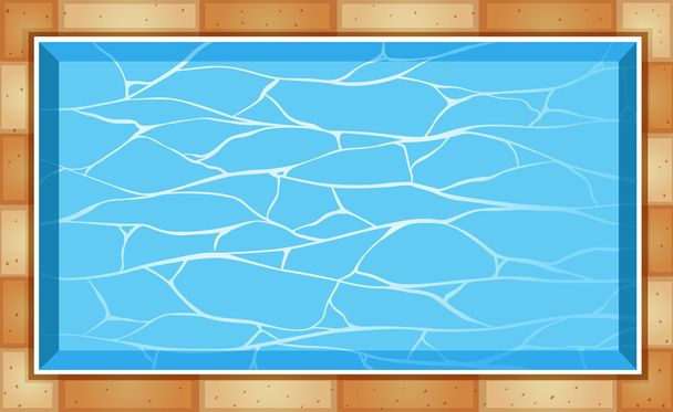 Top view of swimming pool - Vector, Image
