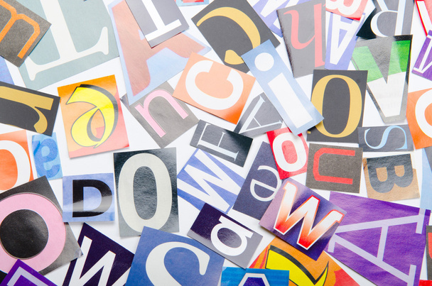 Cut letters from newspapers and magazines - Photo, Image