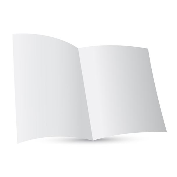 Folleto de plantilla de papel en blanco
 - Vector, Imagen