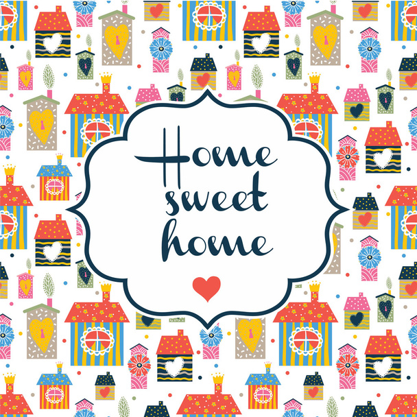 Home Sweet Home Inschrift - Vektor, Bild