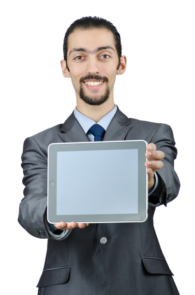 Businessman working on tablet computer - Foto, imagen