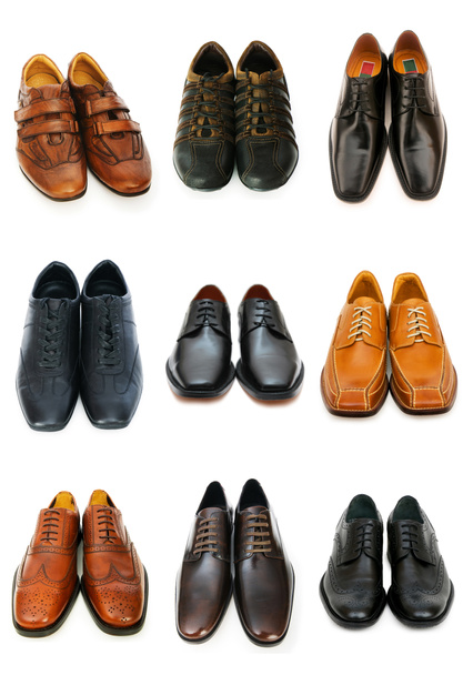 Différentes chaussures isolées sur le blanc
 - Photo, image