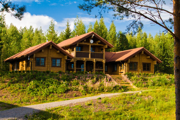 House on hill, Forest, Finland - Valokuva, kuva