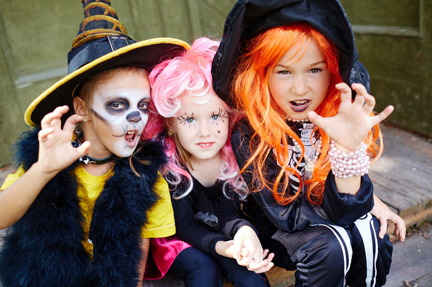 girls in Halloween costumes - Photo, Image