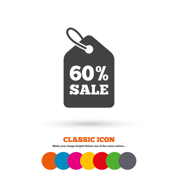 60 percent sale price - Vector, afbeelding