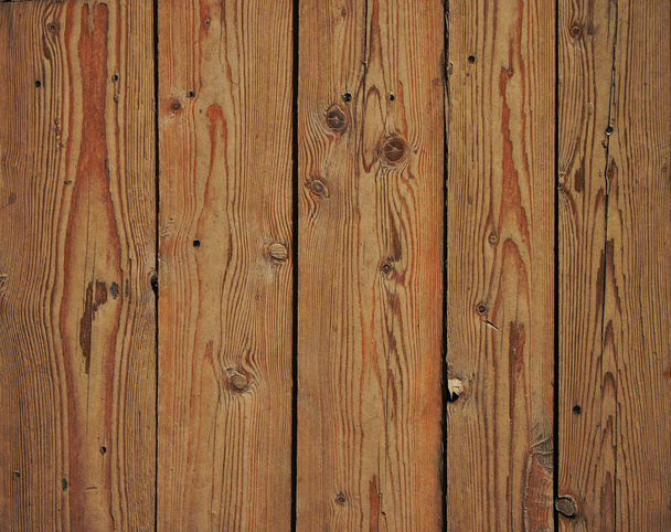 Panel de madera vintage con tablones verticales y huecos
 - Foto, Imagen