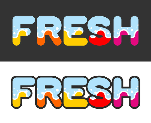 Fresh. Letters for logo and emblem. Vector illustration - Vector, Image