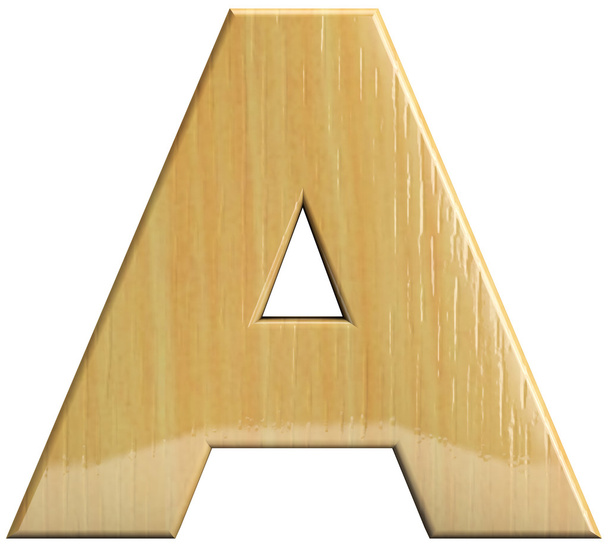 Wooden letter A - 写真・画像
