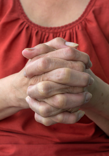 Modląc się ręce, Stara kobieta ręce - Zdjęcie, obraz