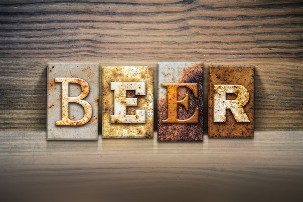 Concepto de cerveza Letterpress Theme
 - Foto, imagen