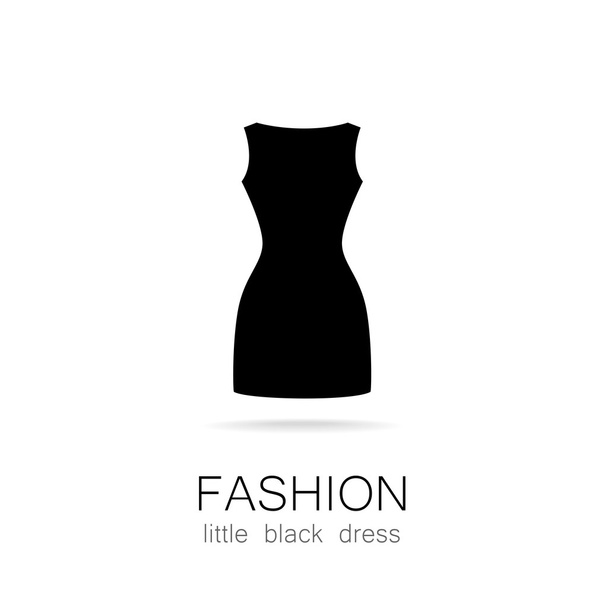 fashion little black dress template - Vector, imagen