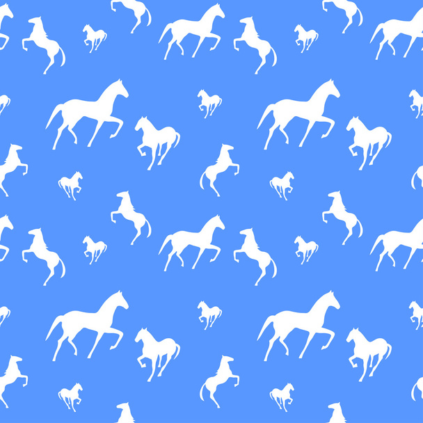 Horses seamless pattern - Vektör, Görsel