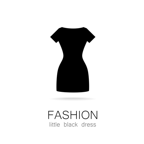 fashion little black dress template - Vector, Imagen
