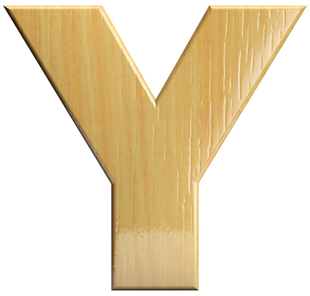 Carta de madeira Y
 - Foto, Imagem
