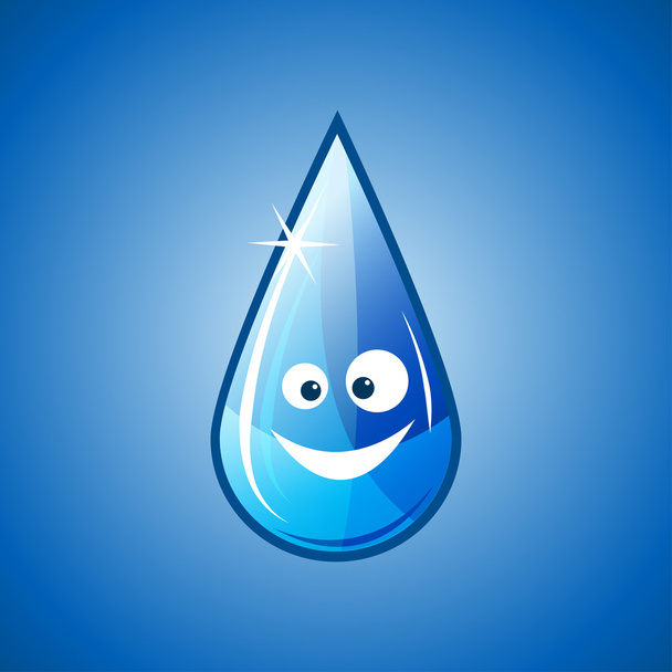 Happy water drop - Foto, imagen