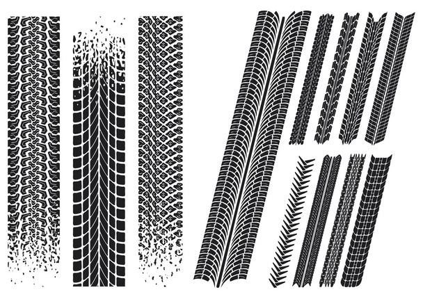 aantal verschillende auto band opdrukken - Vector, afbeelding