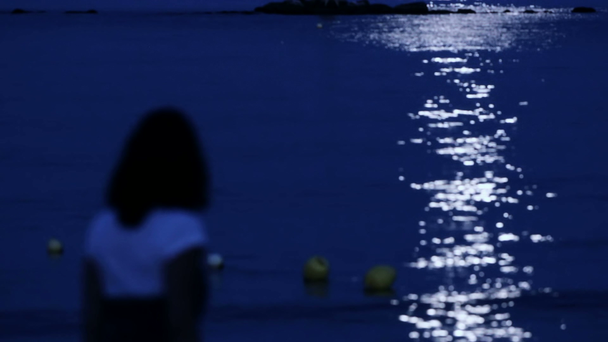 Moonlight nad morzem - Materiał filmowy, wideo