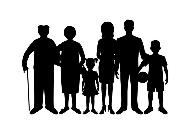 Big happy family concept - Vector, afbeelding