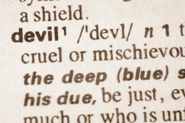 Λεξικό ορισμό της λέξης διάβολος  - Φωτογραφία, εικόνα
