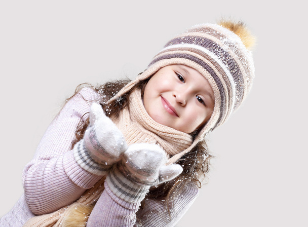 Cuty little girl in winter wear - Fotó, kép