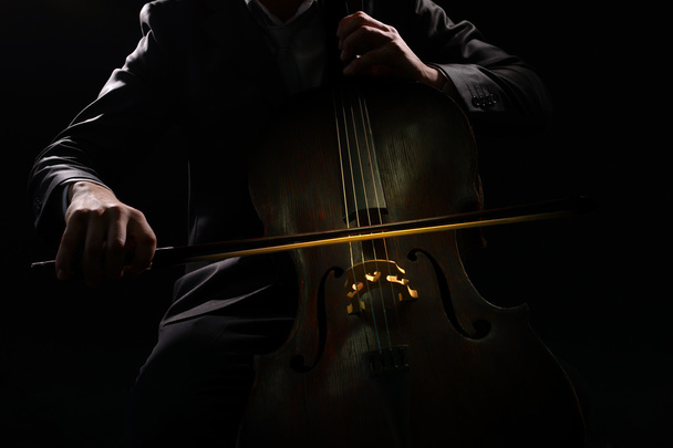 Man playing on cello - Foto, Imagem
