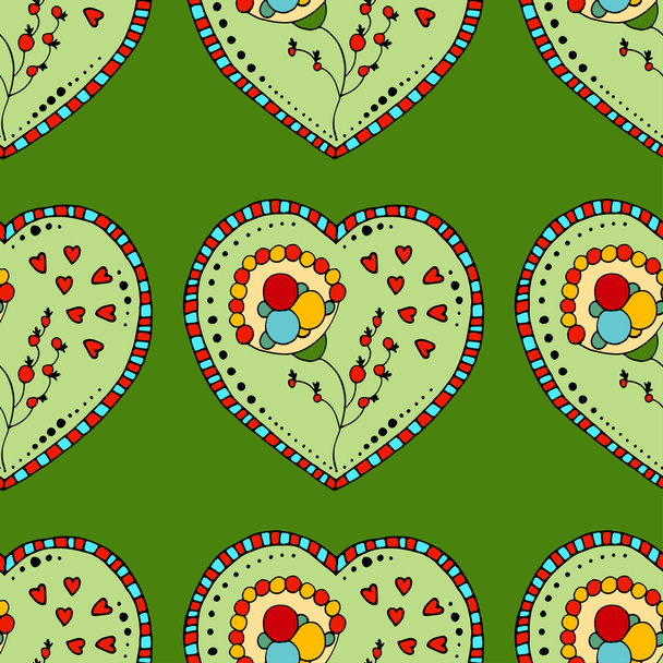 Seamless Pattern Hearts - Vector, Image