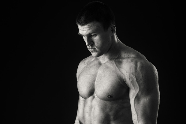Muscular man bodybuilder - 写真・画像