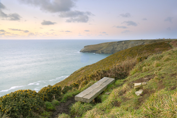 Cliff View Seascape, Cornwall, UK. - Photo, Image