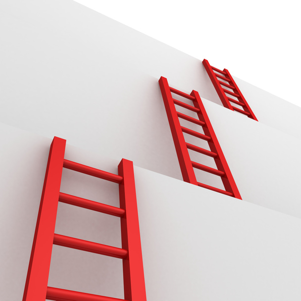Ladders van succes zakelijke samenwerking - Foto, afbeelding
