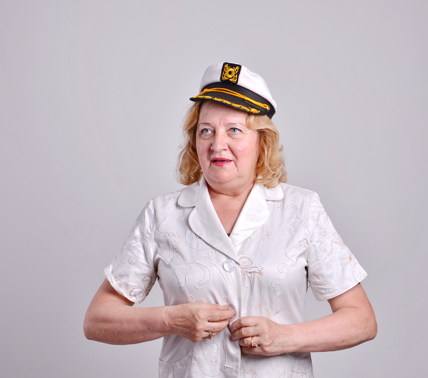 senior woman, dressed as sailor - Photo, Image