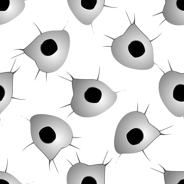 Bullet holes with damages seamless pattern - Wektor, obraz