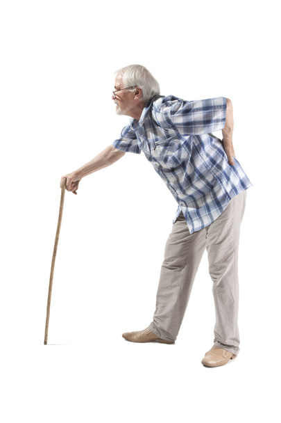 Senior férfi gyaloglás-val cukornád - Fotó, kép
