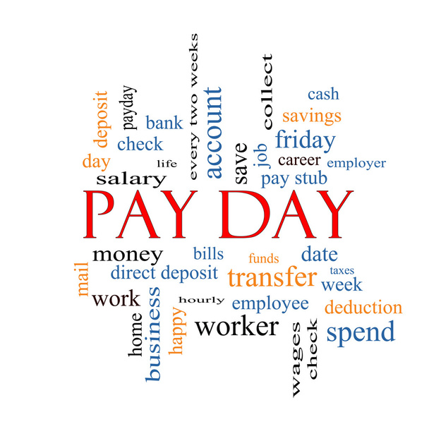 Pay Day Word Cloud Concept  - Photo, Image