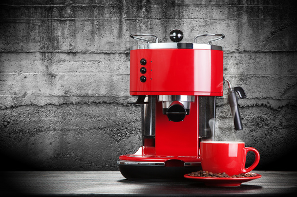 Red coffee machine - Photo, Image