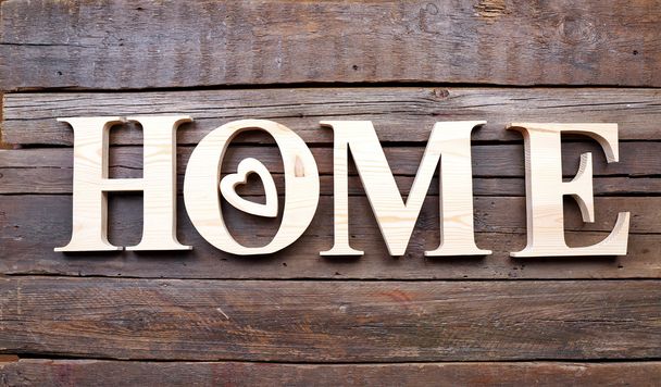 Decorative letters forming word HOME - 写真・画像