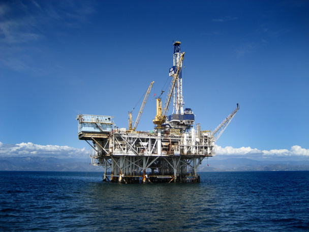 Plataforma de perforación de plataforma de petróleo en alta mar - Foto, Imagen